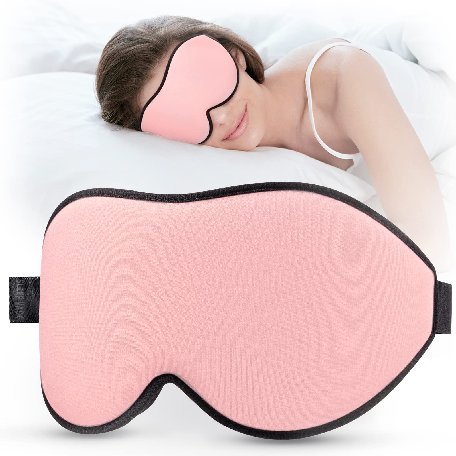 LitBear sleep mask nose bridge blocks light for deeper rest.