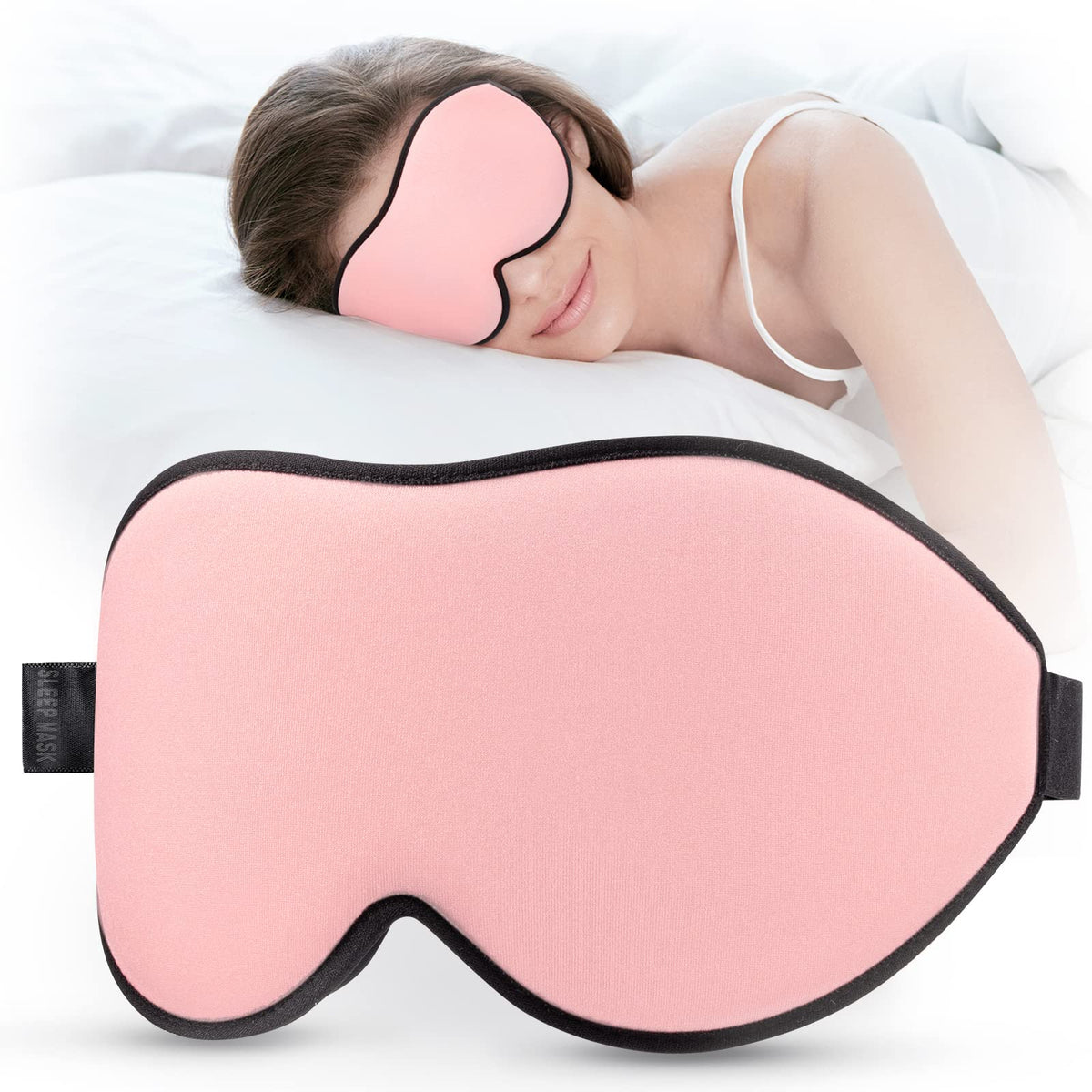 LitBear sleep mask nose bridge blocks light for deeper rest.
