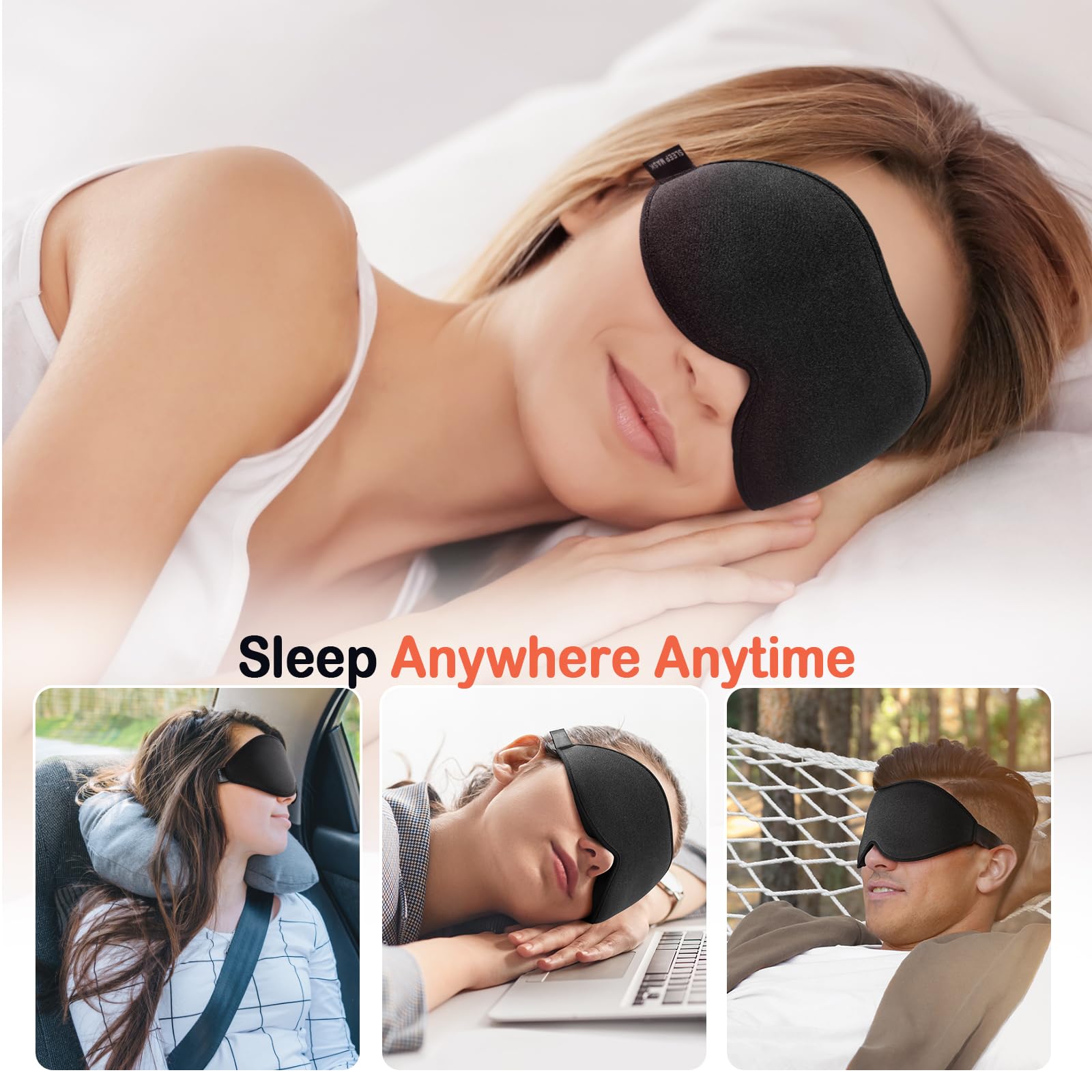 LitBear Sleep Mask travel-friendly design for on-the-go use.