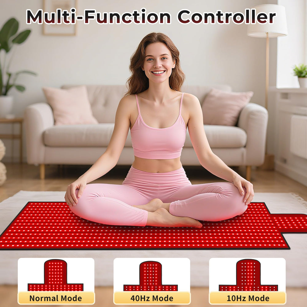 Compact control panel for adjusting intensity, timer, and pulse modes on the LITDUCK mat.