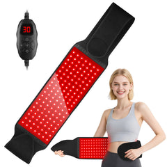 Litduck red light therapy belt front view with 140 LEDs for targeted warmth.