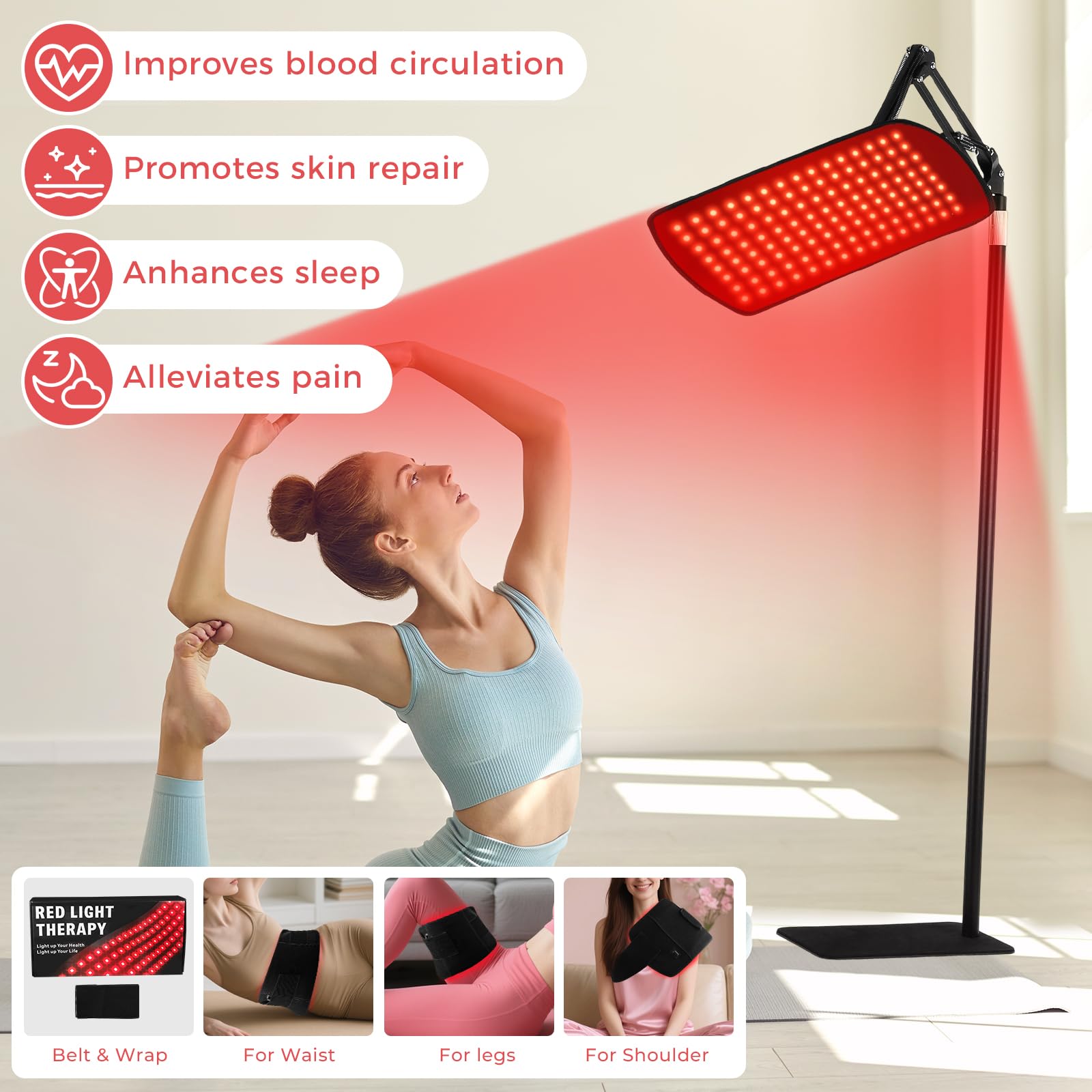 LitDUCK red light therapy stand and base stay steady on surfaces.