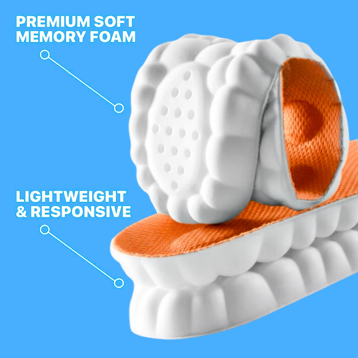 LiteShoe 4D Steppers insoles inside a shoe demonstrating in-shoe fit and comfort