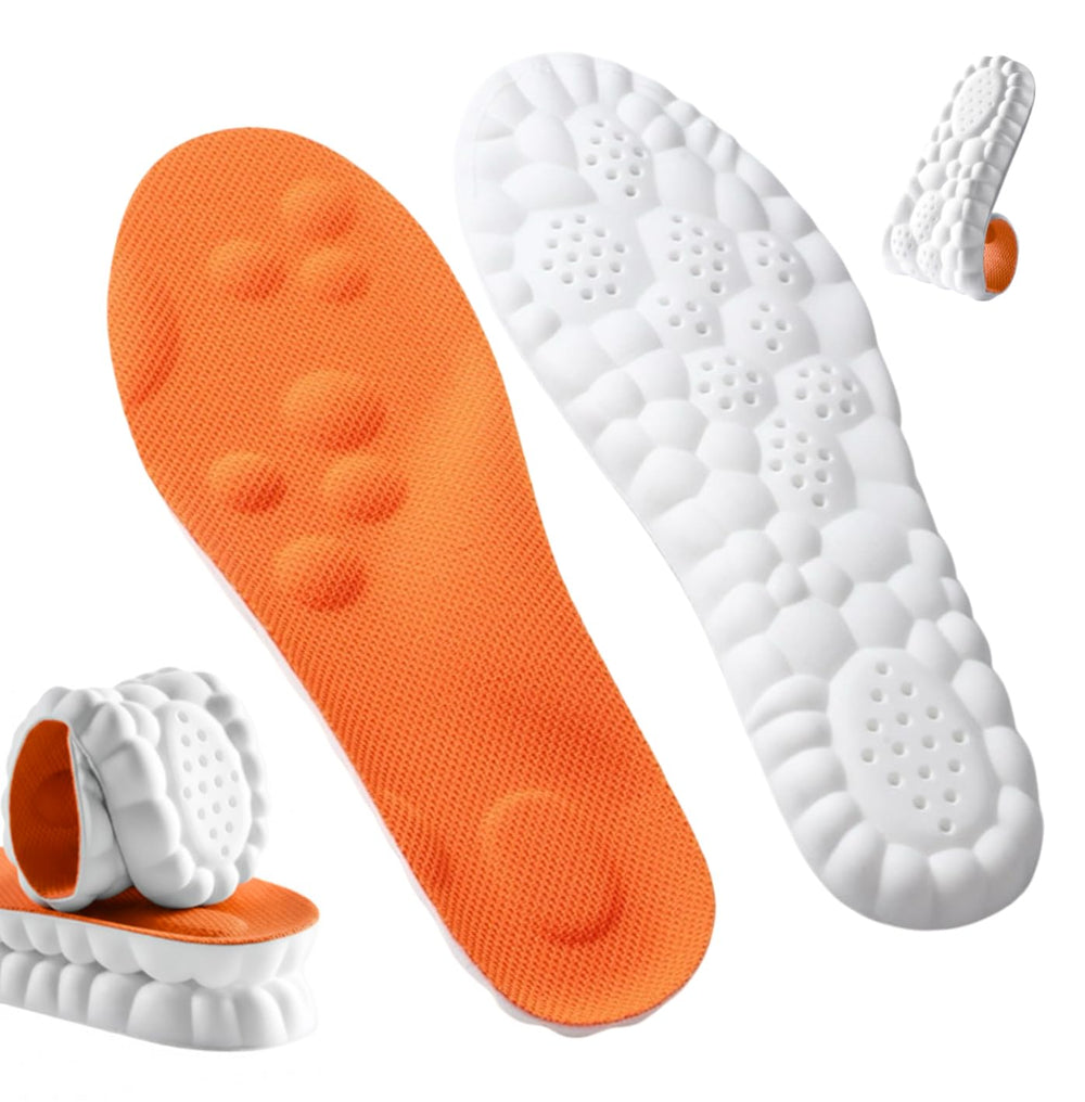 LiteShoe 4D Steppers insoles top view showing cloud-like memory foam cushioning for daily wear