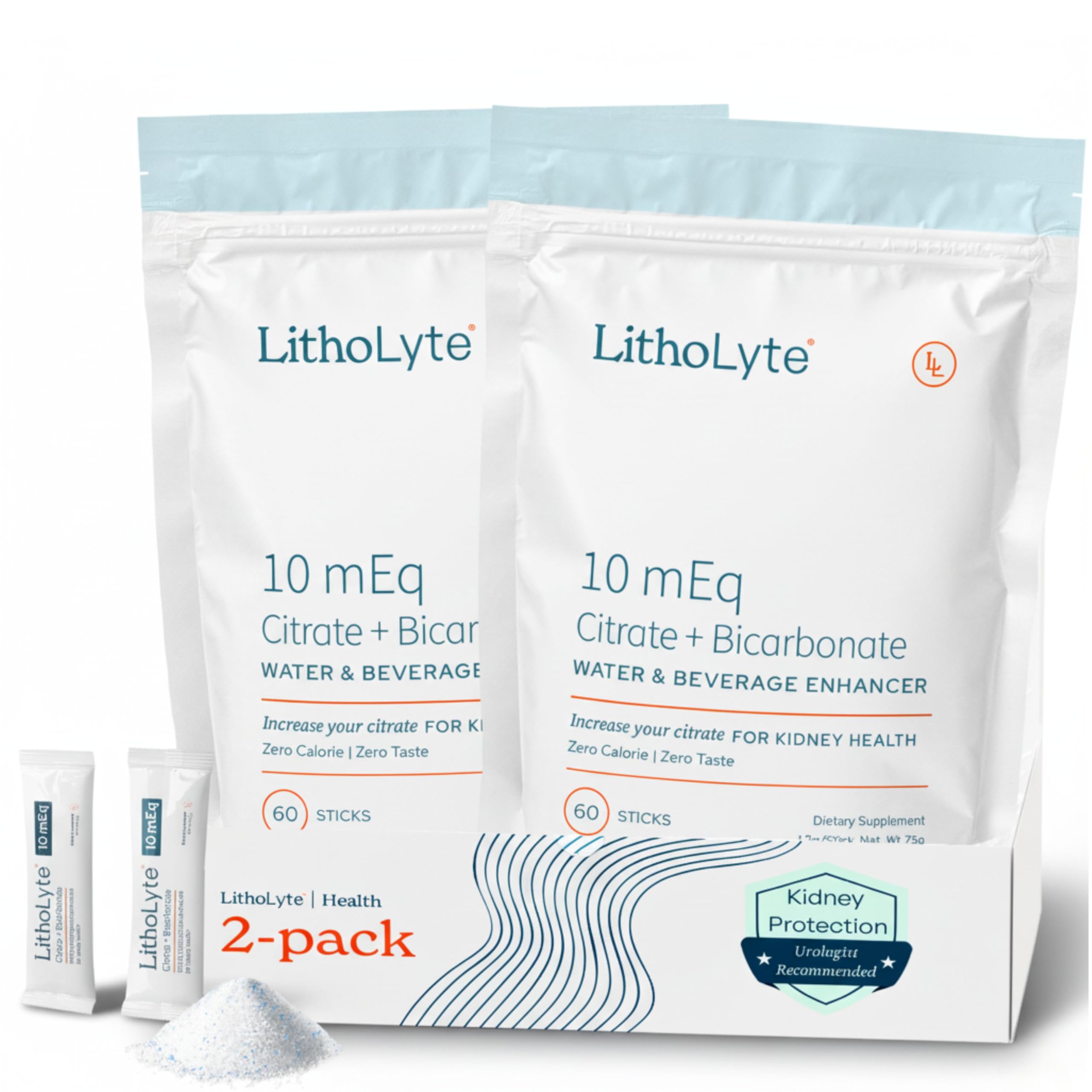 LithoLyte 10mEq citrate sticks dissolve in water for hydration.