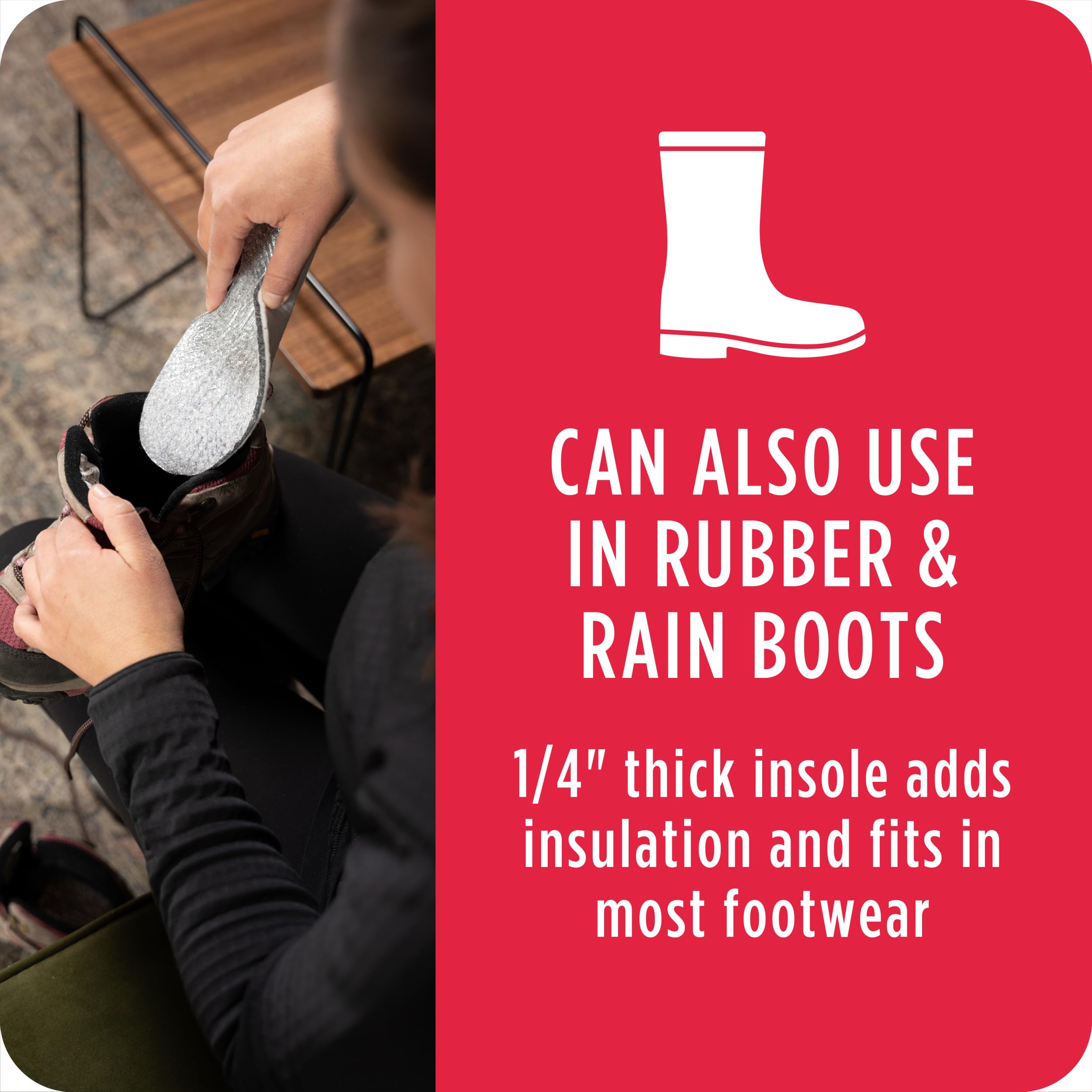 Little Hotties Thermal Insole 2-Pack packaging shows two-insoles convenience.