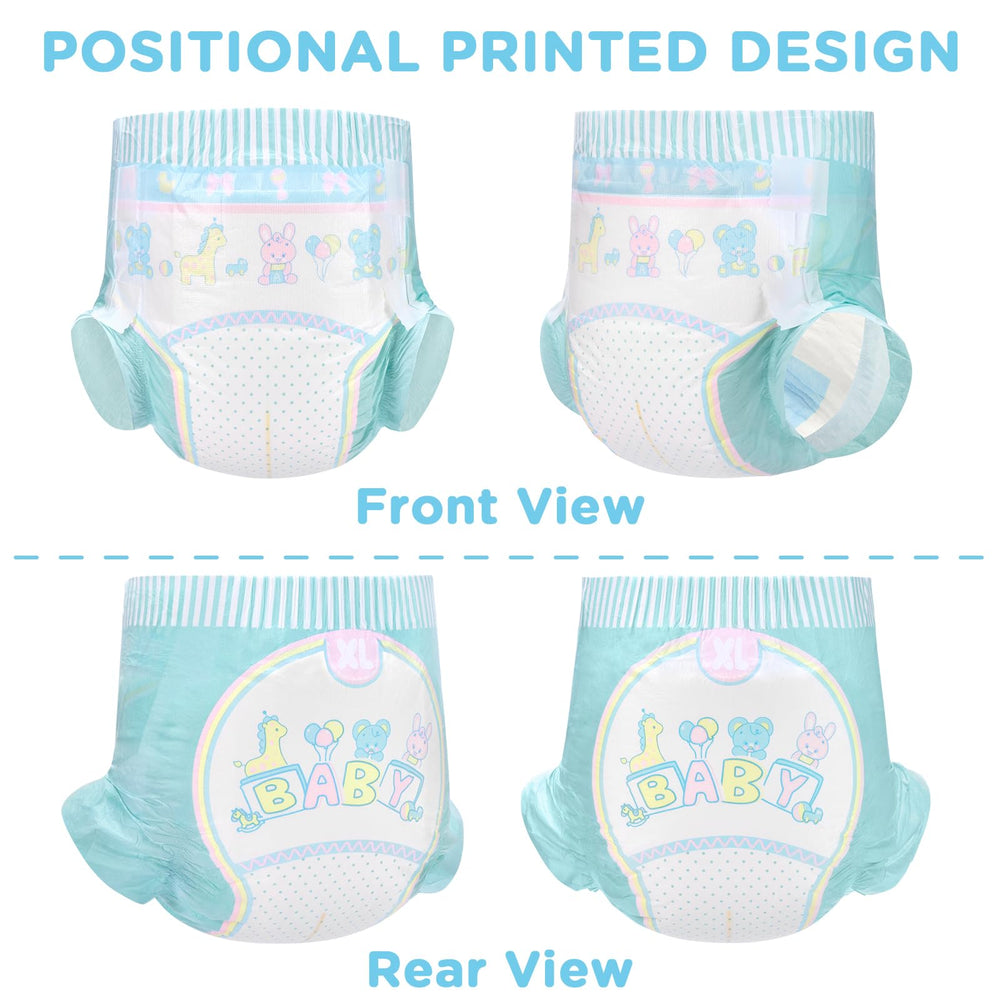 Littleforbig Baby Parade X-Large diaper back layer showing protective backing and material