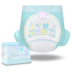 Littleforbig Baby Parade X-Large diaper front view with adjustable hook-and-loop closures for secure fit