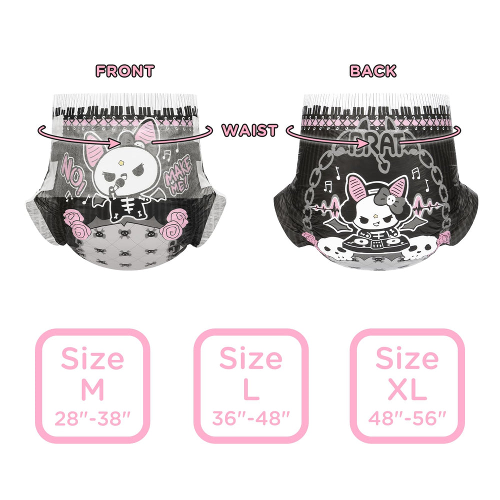 Littleforbig Goth Brat diaper absorbent core for reliable day-long protection.