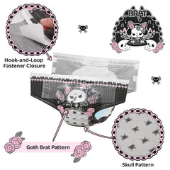 Littleforbig Goth Brat print detail showcases Bella print and moody color scheme.