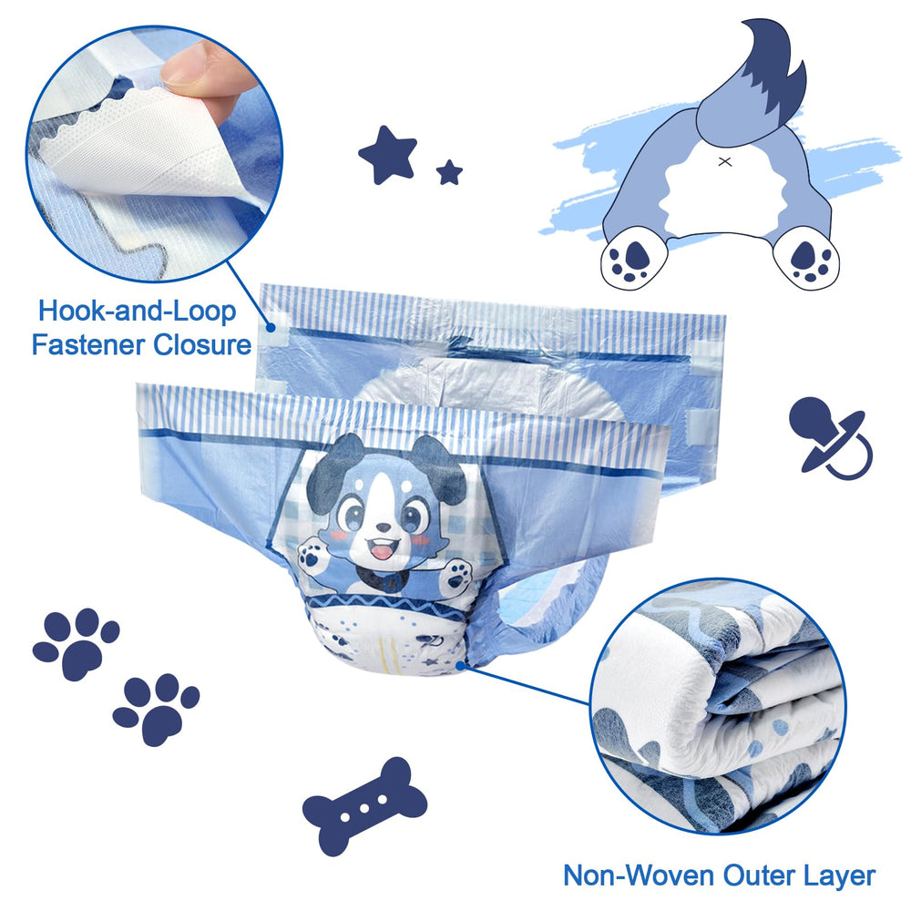 Littleforbig Little Blue BabyFur diaper standing leg guards prevent leaks
