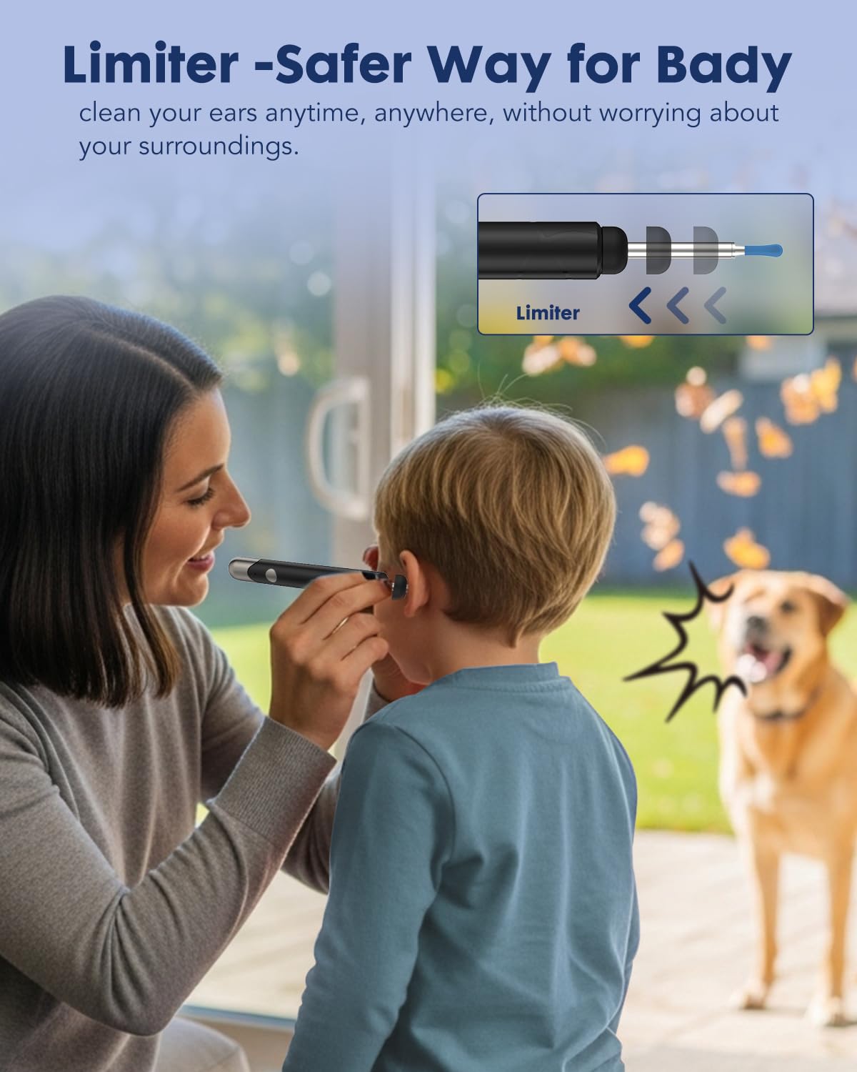 Littlelucky device with 6 LED lights illuminating the ear canal for precise viewing