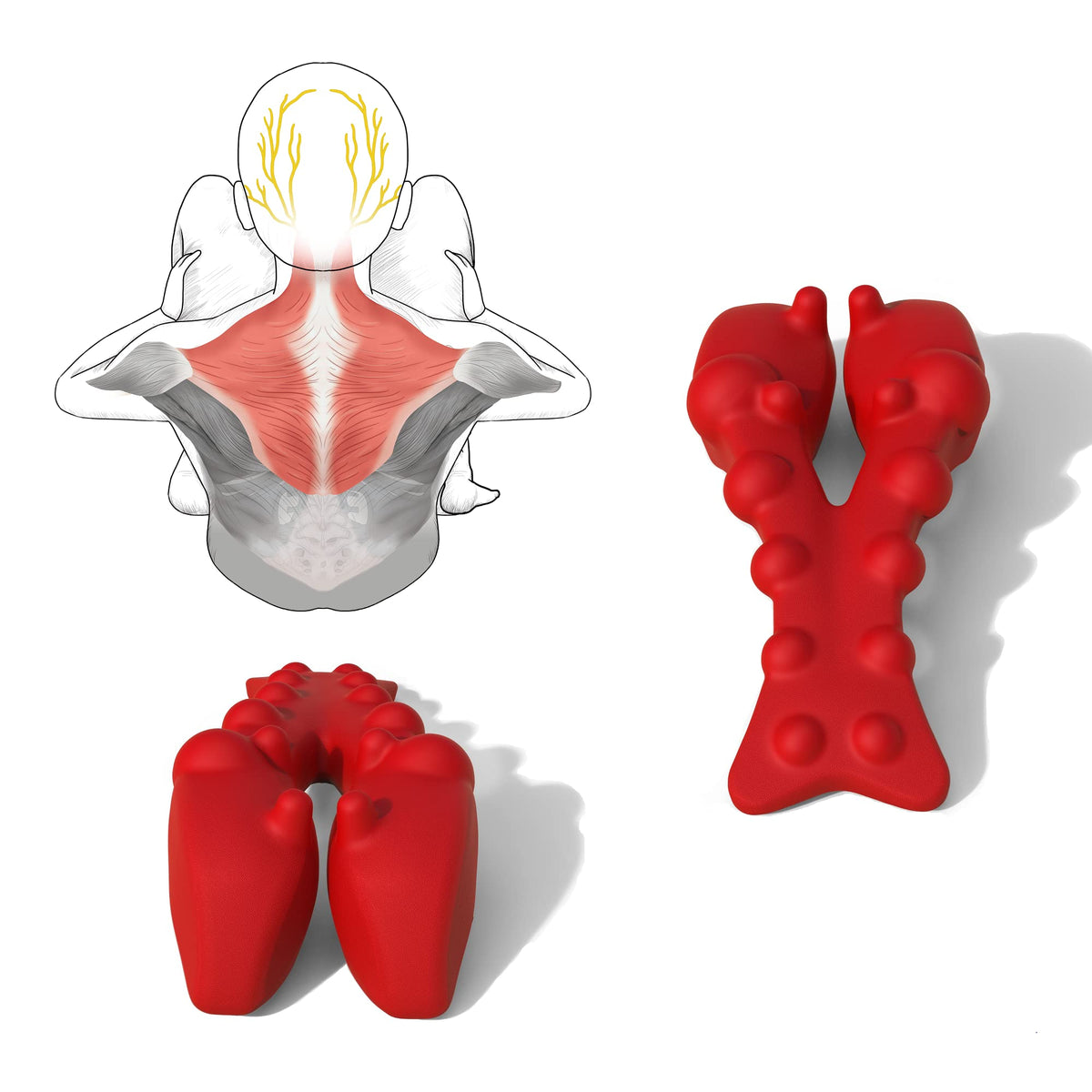 LittleMum trapezius massager dual-wing design targets knots for deeper relief