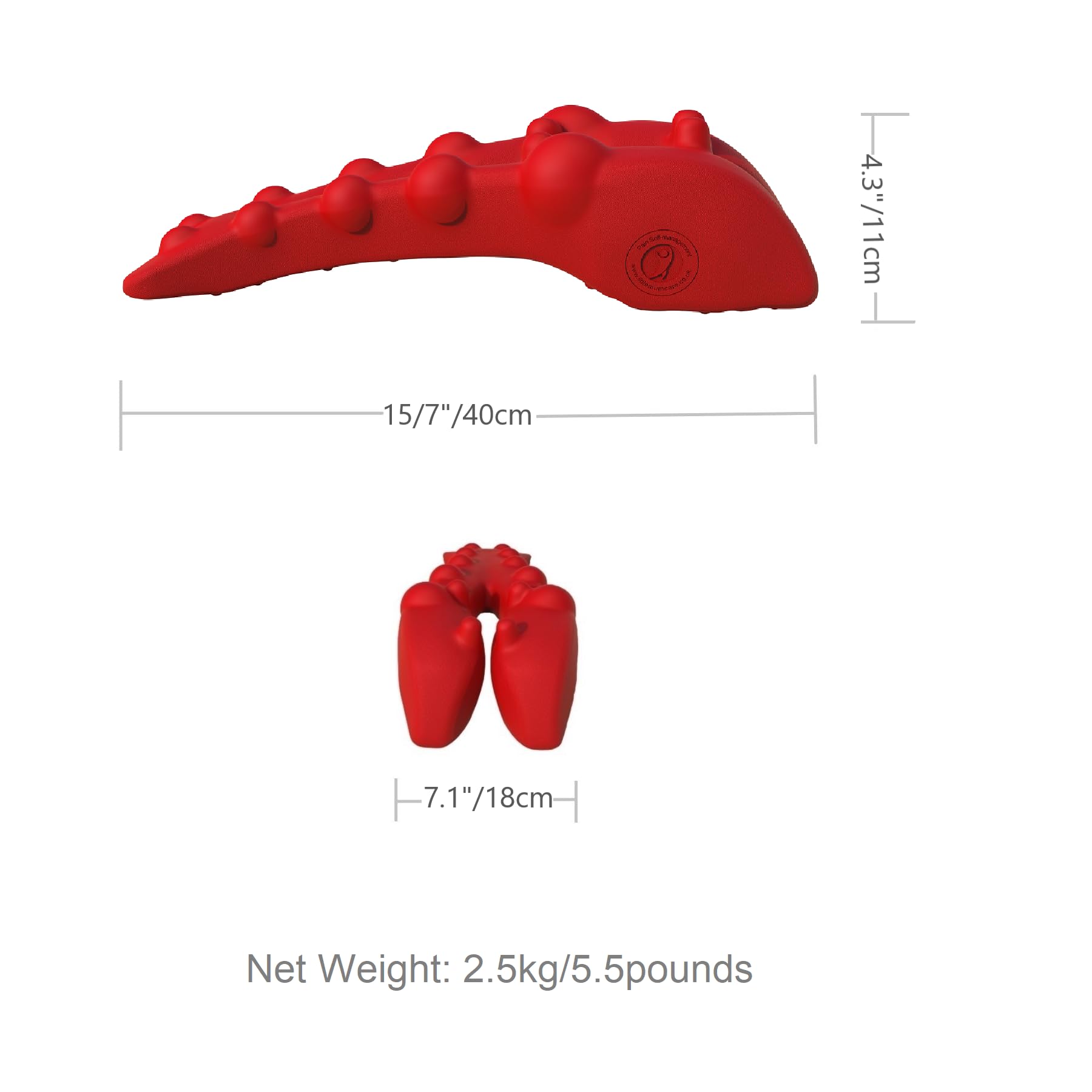 LittleMum trapezius massager one-size design adapts to shoulder width variations