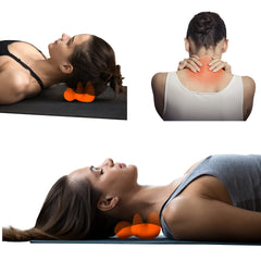 LittleMum Dolly on a wall demonstrates targeted neck and shoulder tension release.