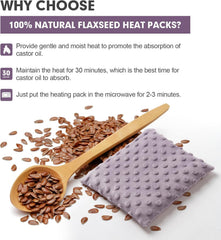 LIUWEI heating pad in microwave showing easy warming setup for castor oil routines.