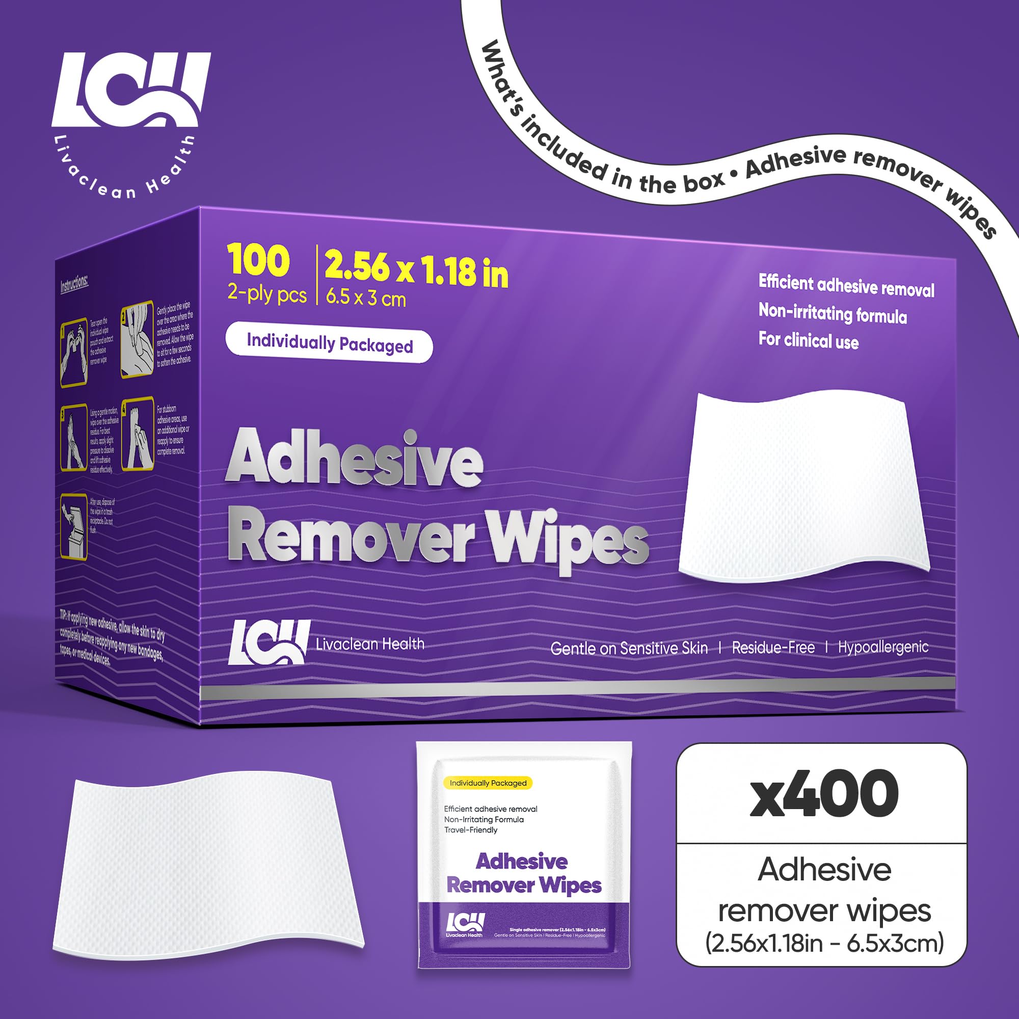 Livaclean Health compact wipes image, perfect for on-the-go skin care.