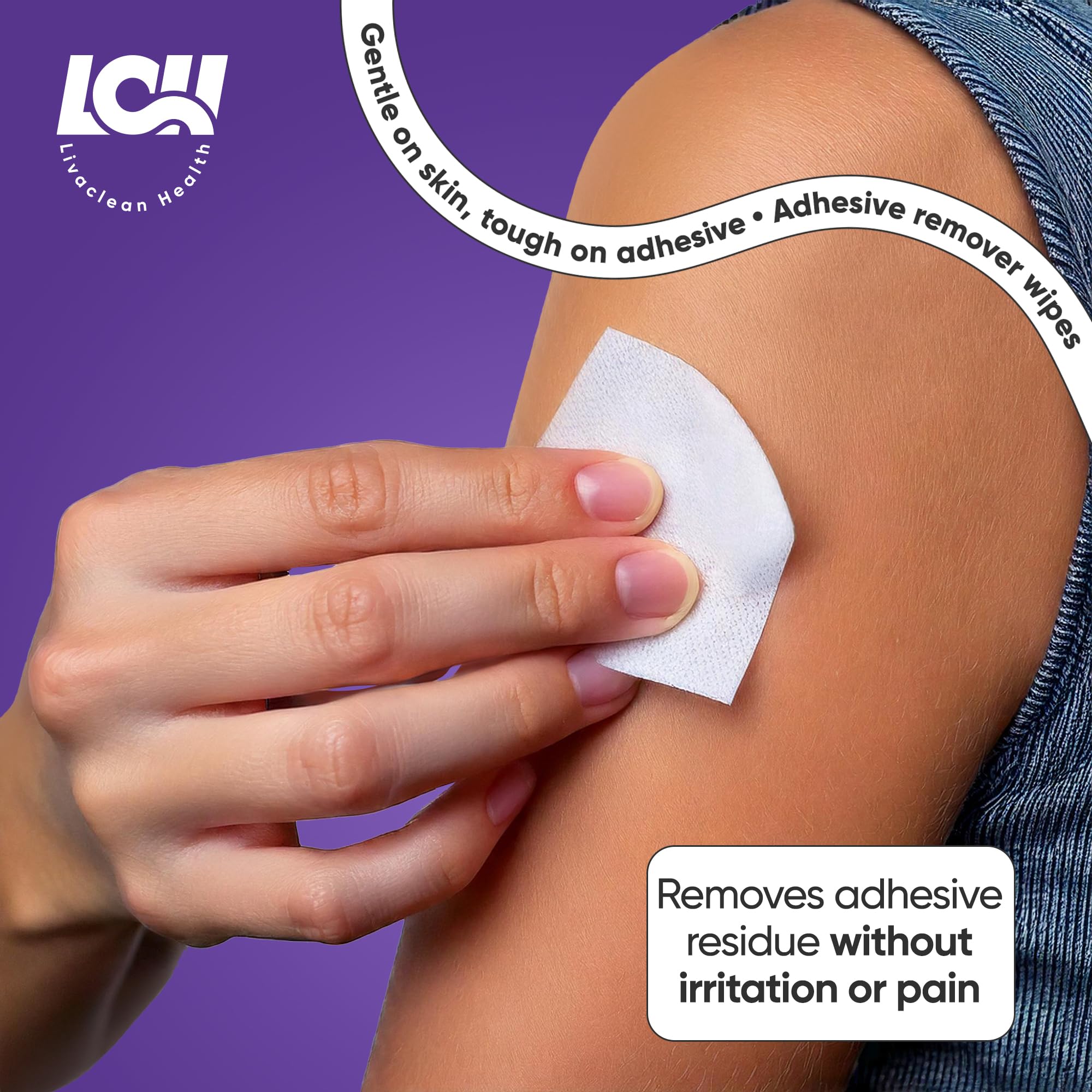 Livaclean Health wipes demonstrate no-grease finish for clean reapplication.