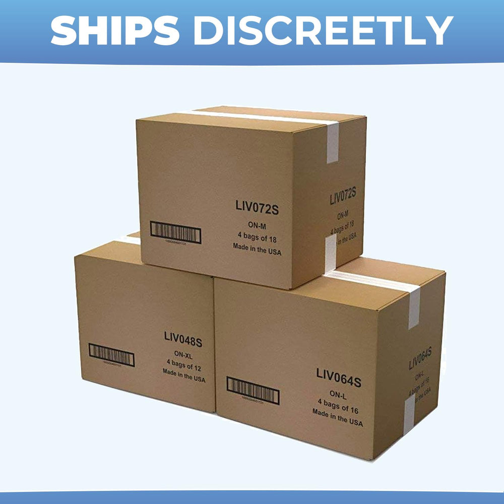 Packaging image of LivDry booster pad emphasizes longer use versus multiple pads.