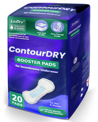 LivDry ContourDry Booster Pad XL placed inside diaper for added protection.