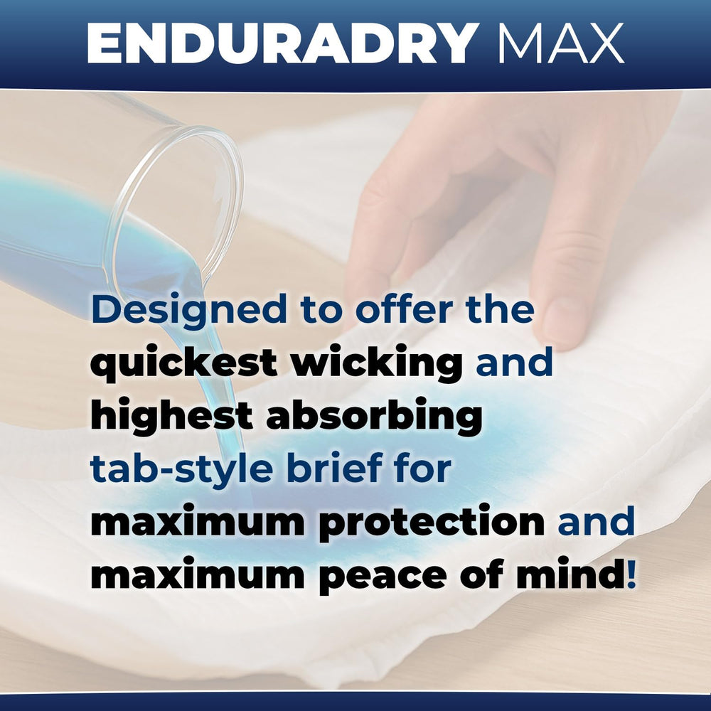 LivDry EnduraDry Max easy-to-use tabs simplify care tasks.
