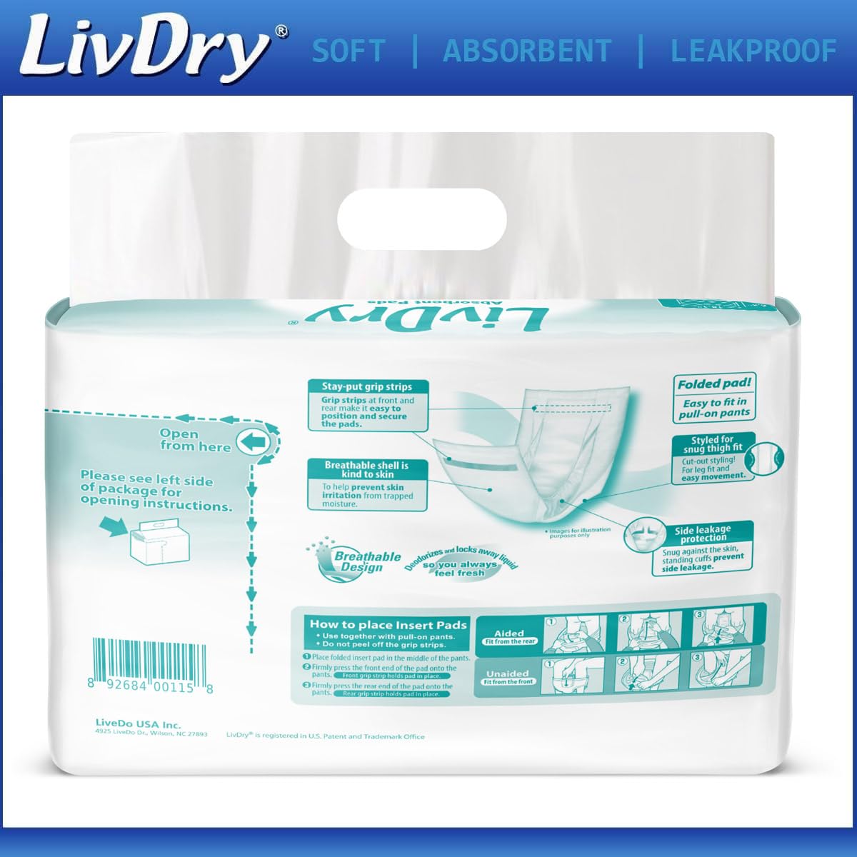LivDry leak-proof leg cuffs illustrating secure fit