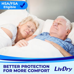 LivDry super-absorbent gel core: locks in liquid for lasting dryness.
