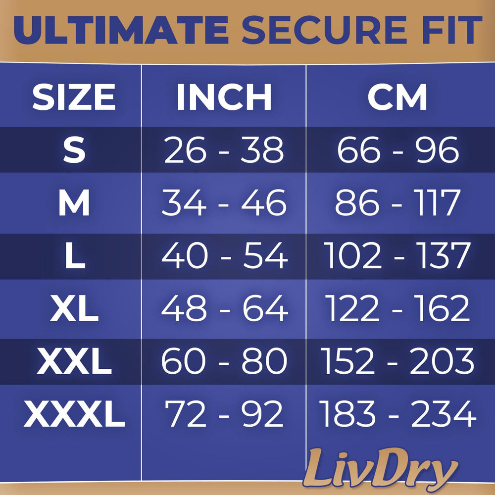 LivDry Ultimate tearaway-sides image shows simple removal for quick changes.