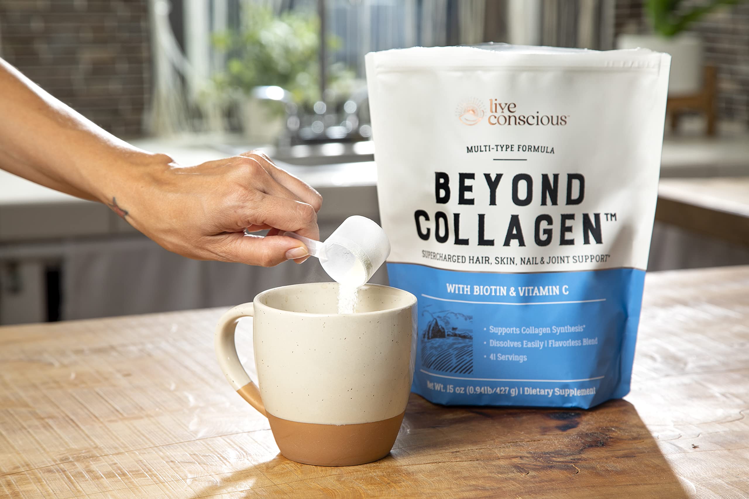 Live Conscious Beyond Collagen used by active adults for joint comfort.