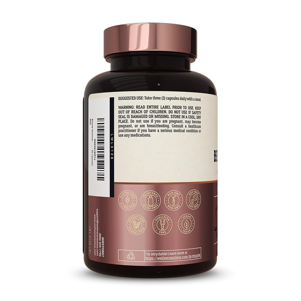 Live Conscious Beyond Hormone packaging box showing premium branding and packaging quality.