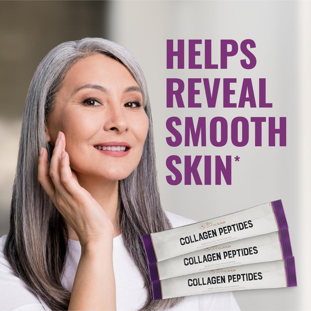 Live Conscious collagen peptides 20-pack provides convenient daily servings