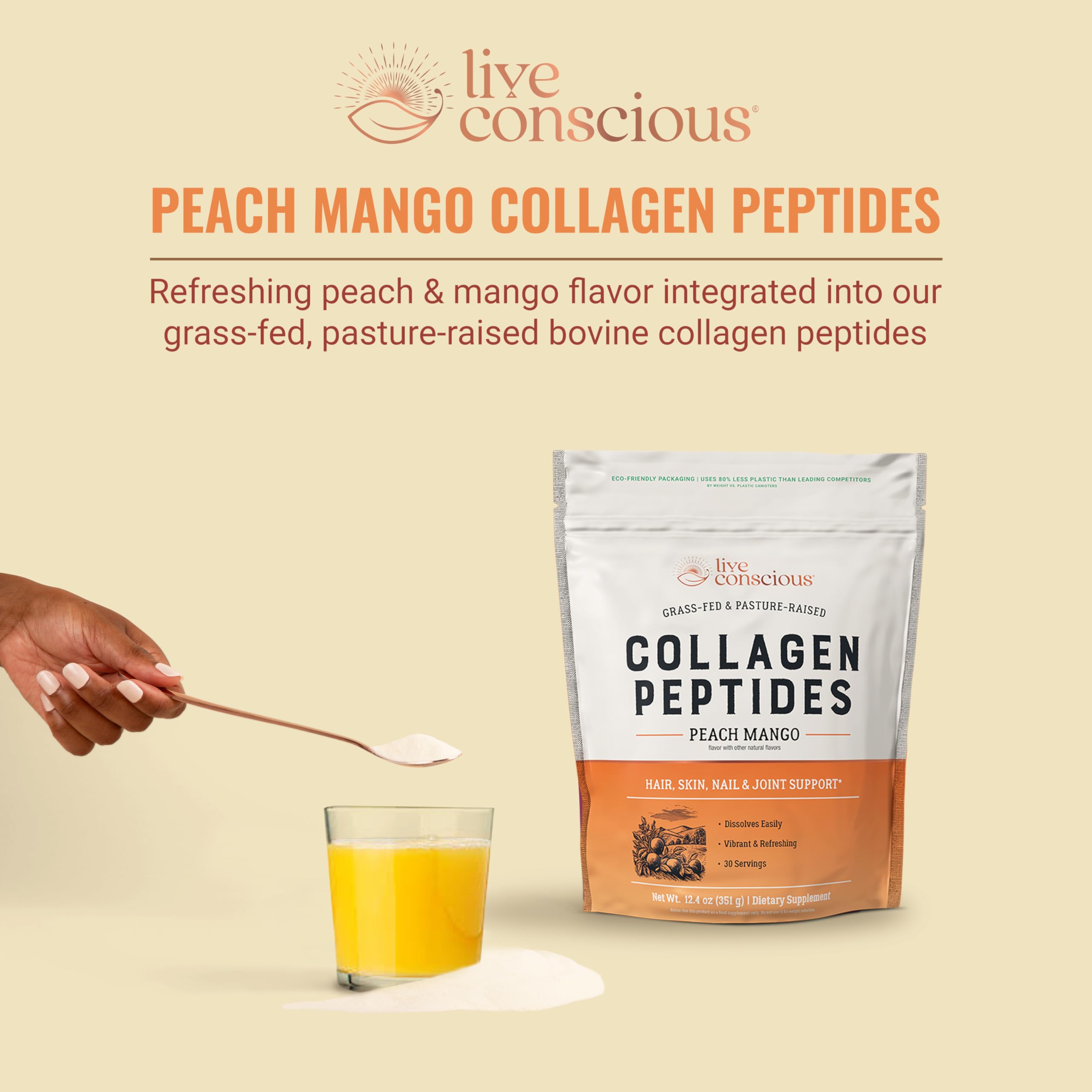 Grass-fed collagen source image highlighting premium ingredients.
