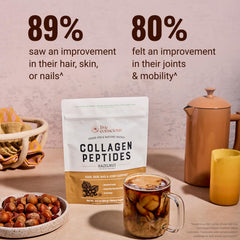 Live Conscious collagen hazelnut powder scoop included for precise servings