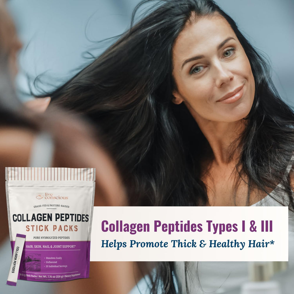 Live Conscious collagen peptides Type I & III from grass-fed sources