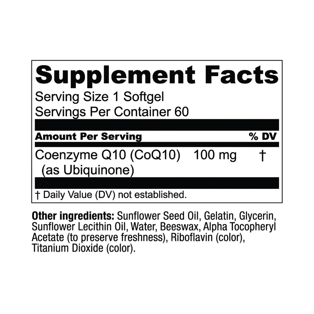 CoQWell packaging indicating a premium 60-day supply and quality ingredients