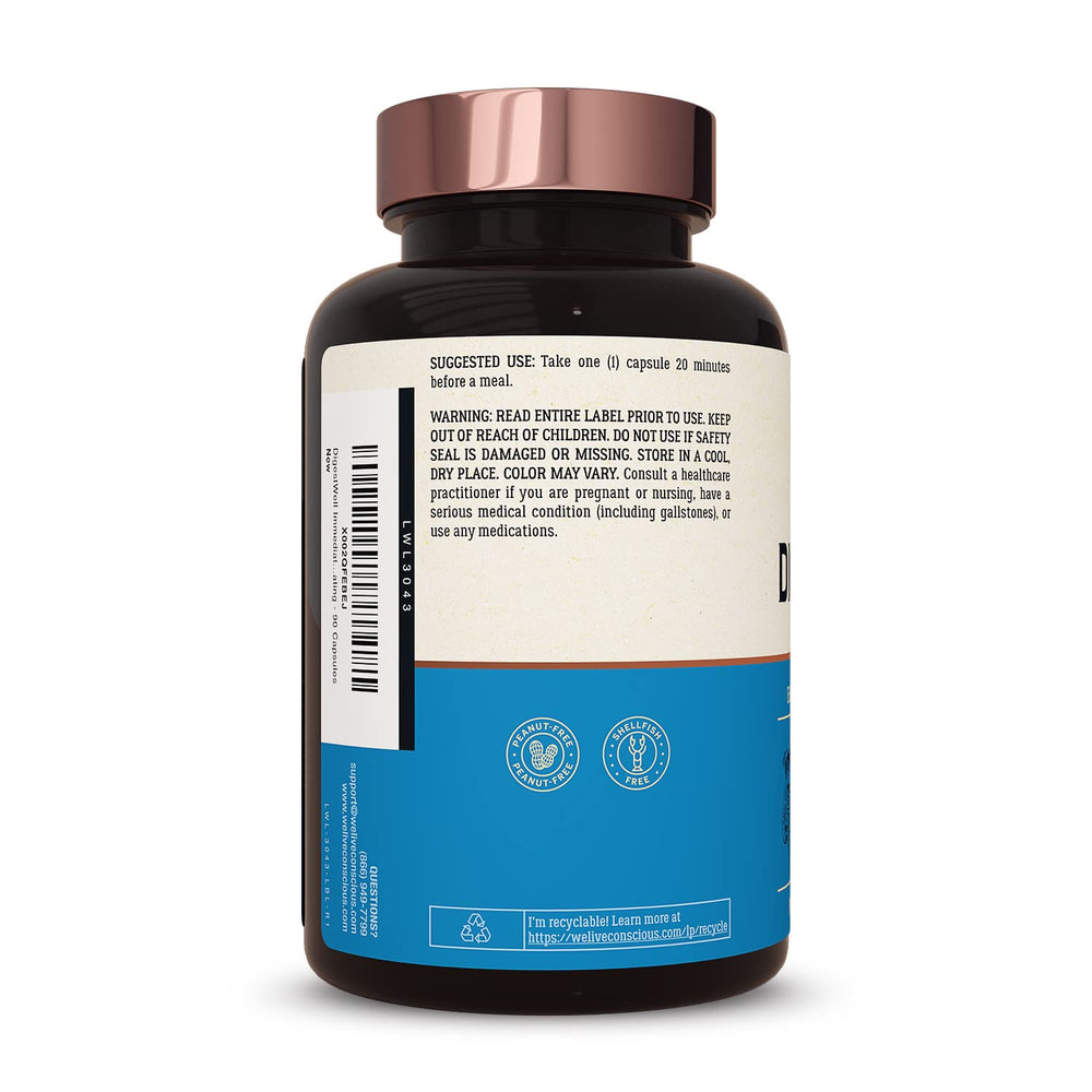 DigestWell ingredients with probiotics and botanicals support gut balance.