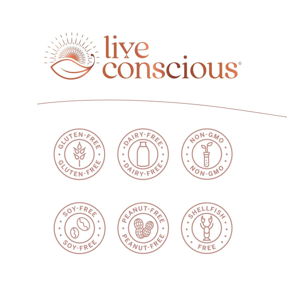 Live Conscious OmegaWell packaging emphasizes made in the USA with globally sourced ingredients.