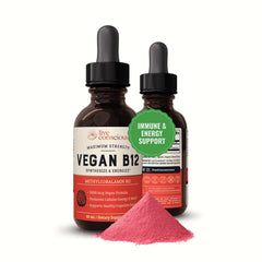 Live Conscious vegan B12 drops bottle promotes energy support