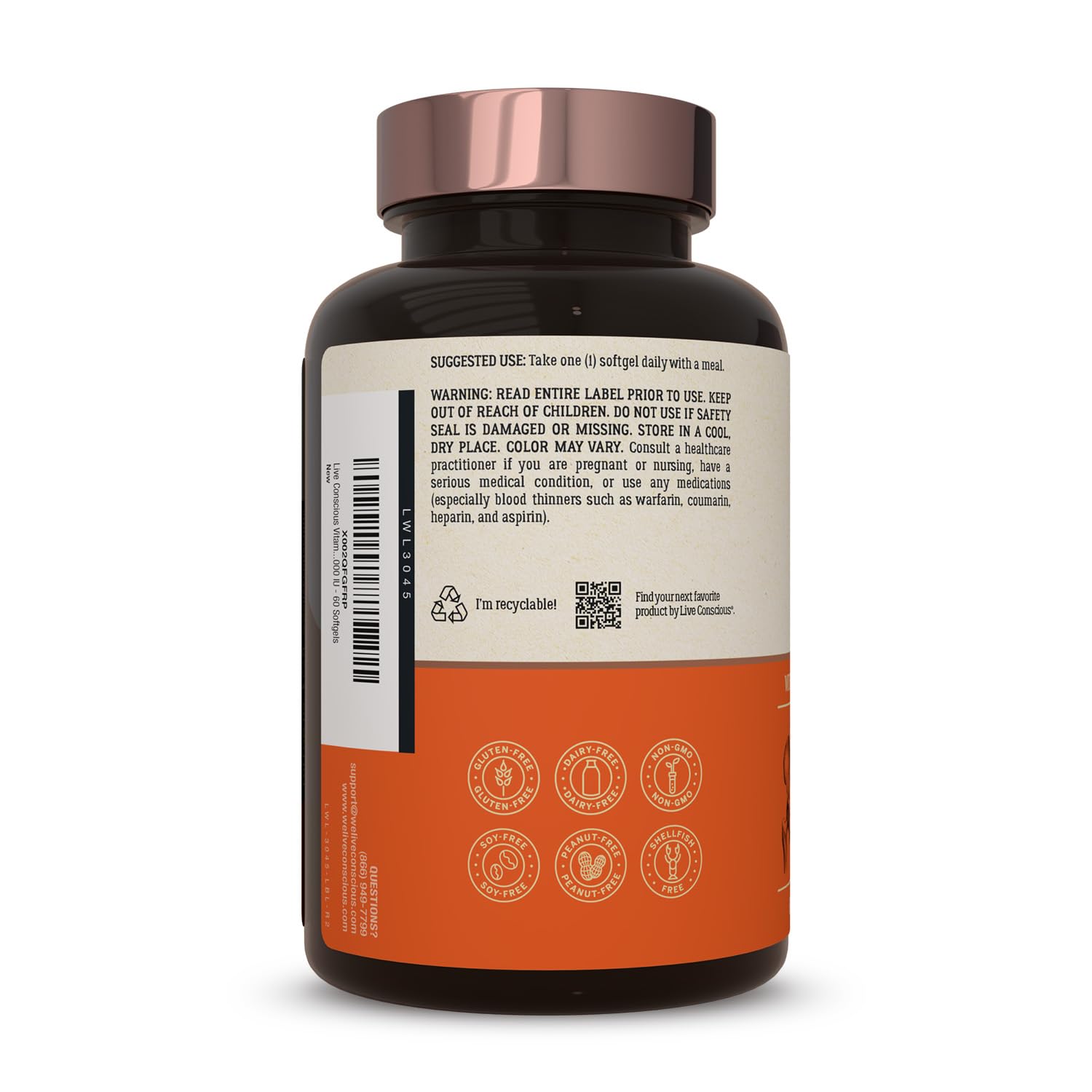 Live Conscious softgels in blister pack for on-the-go use.