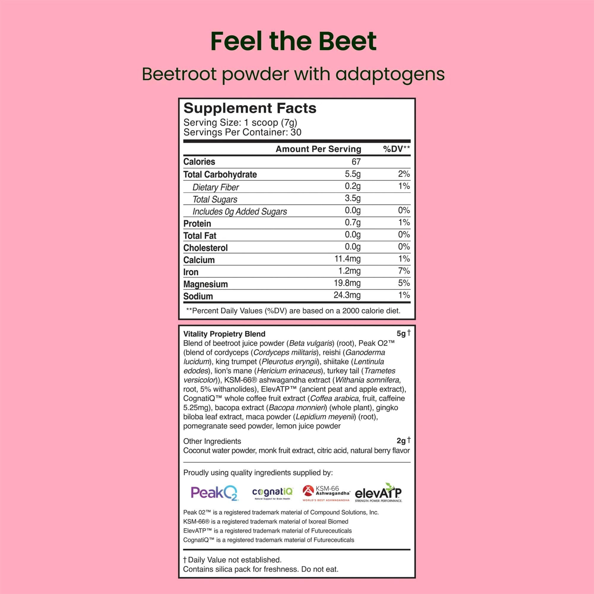 LIVE IT UP Feel The Beet ready-to-mix powder for smoothies