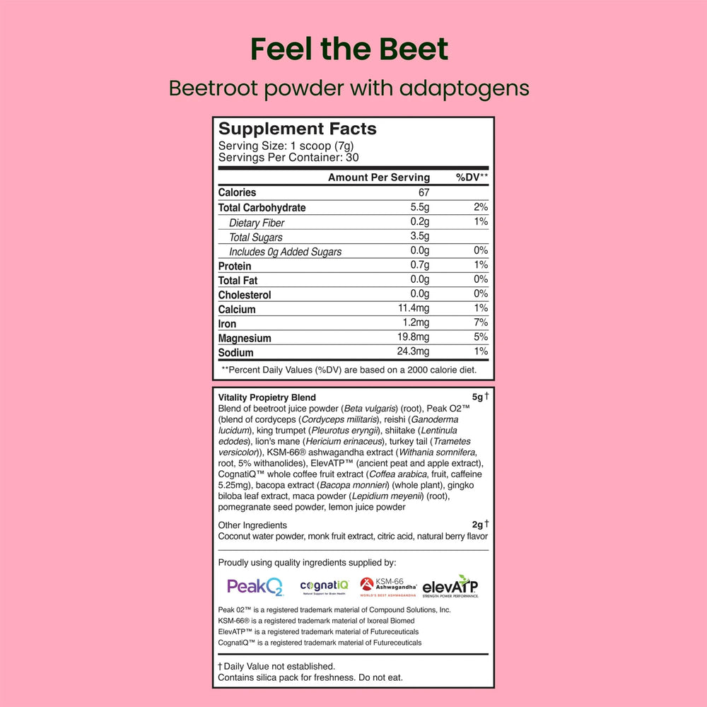 LIVE IT UP Feel The Beet ready-to-mix powder for smoothies