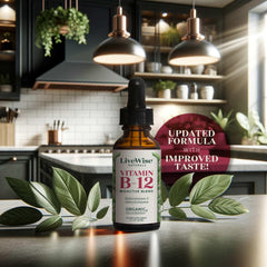 Live Wise Naturals amber glass bottle protecting potency and freshness.