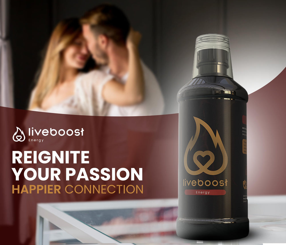 LIVEBOOST ingredient list close-up highlights natural components.