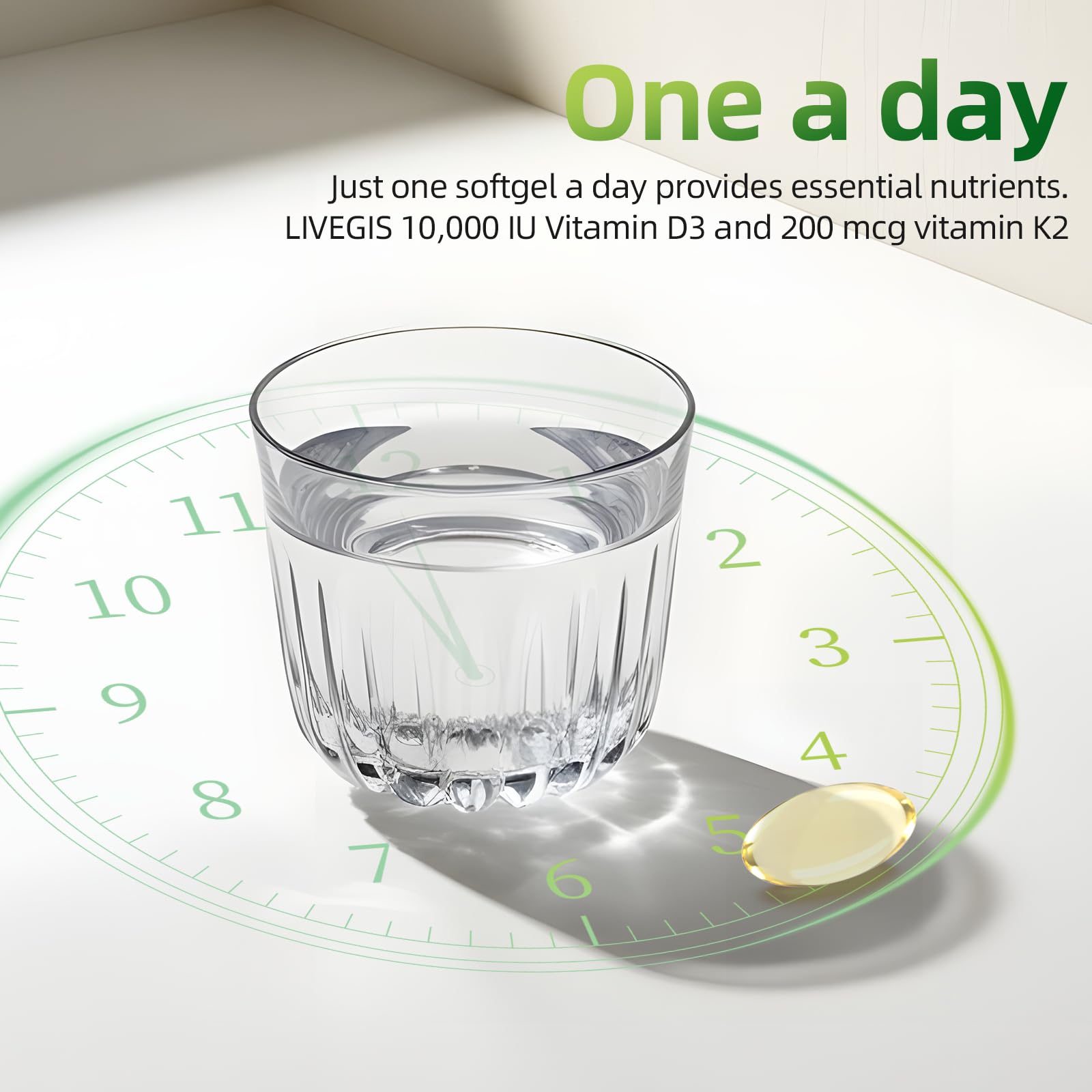 LIVEGIS bottle with packaging and dosage information for shoppers