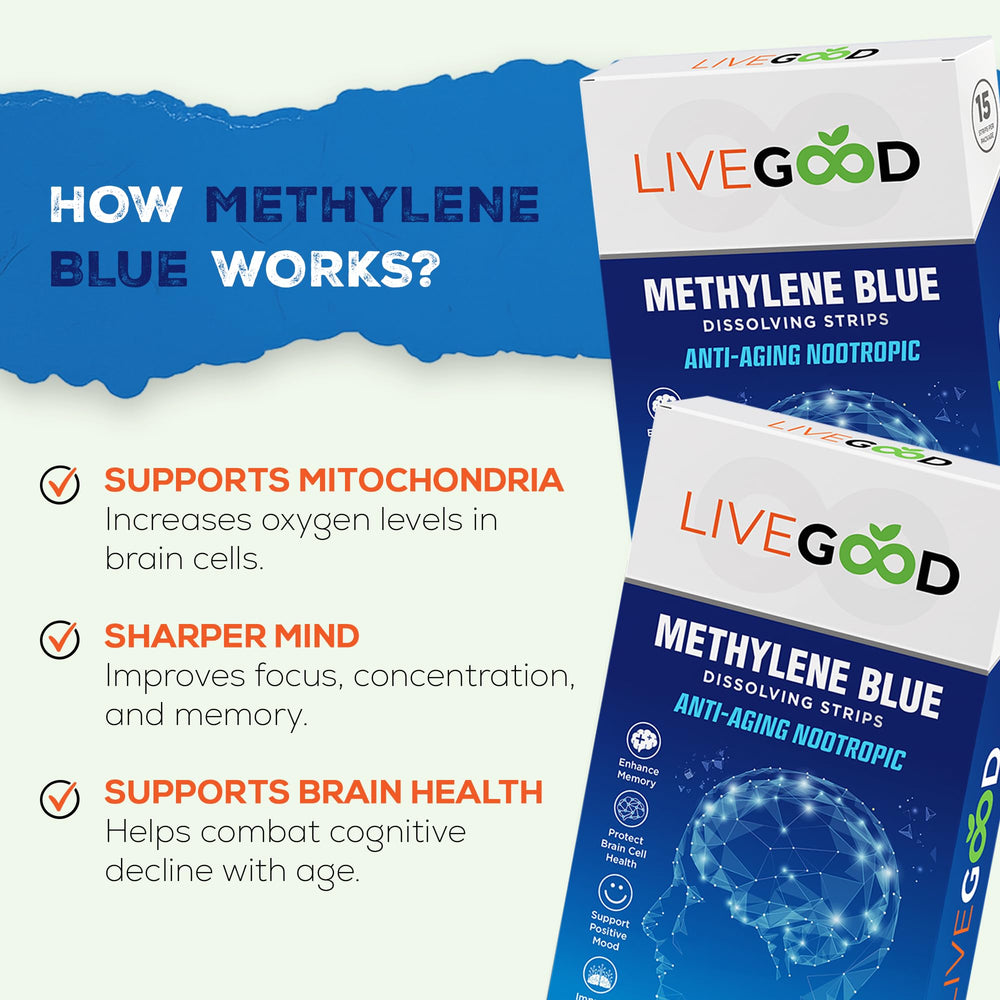 LIVEGOOD blue-tinted tongue after use indicating activation of the formula