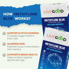 LIVEGOOD blue-tinted tongue after use indicating activation of the formula