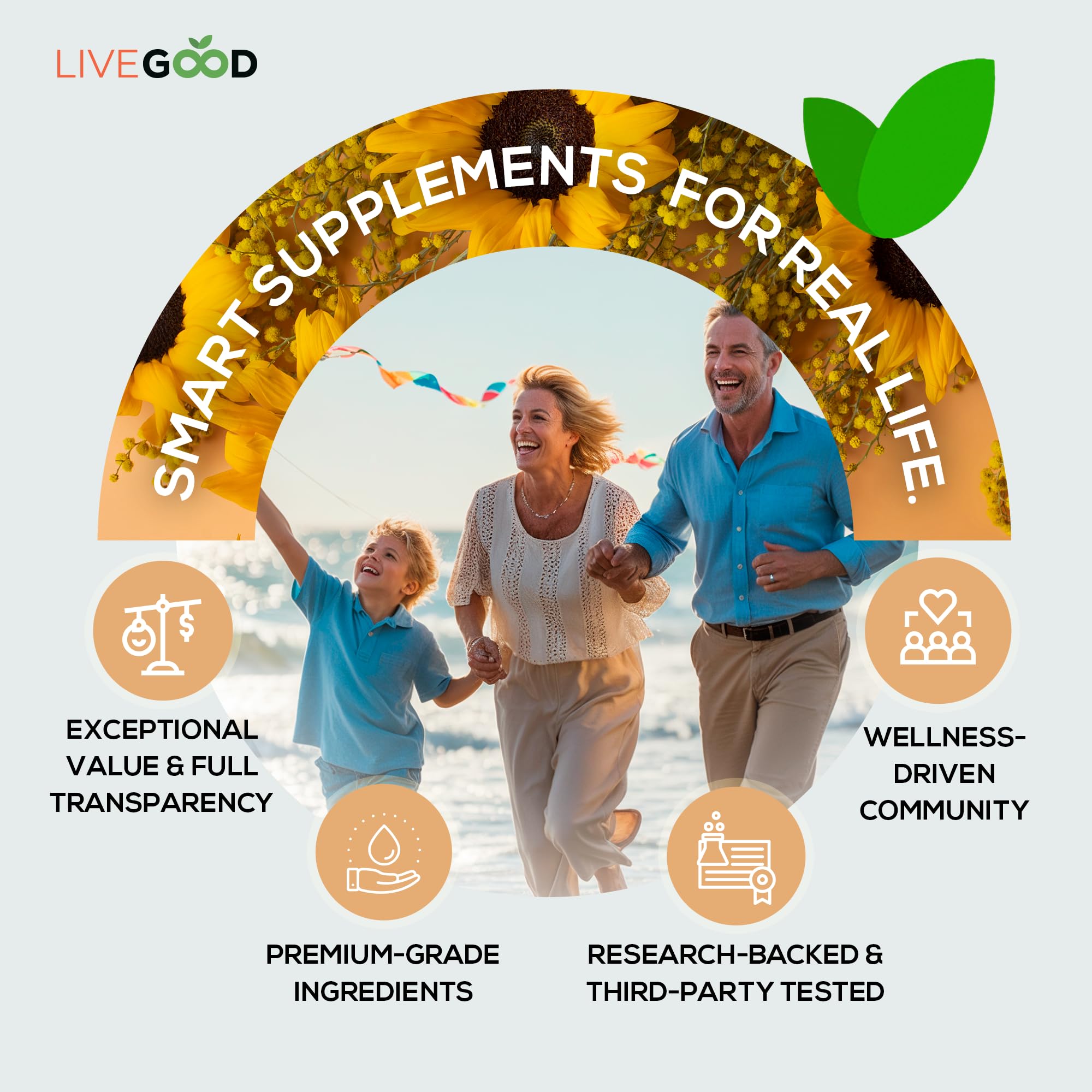 LIVEGOOD D3 K2 bottle on counter suggests a simple daily routine.