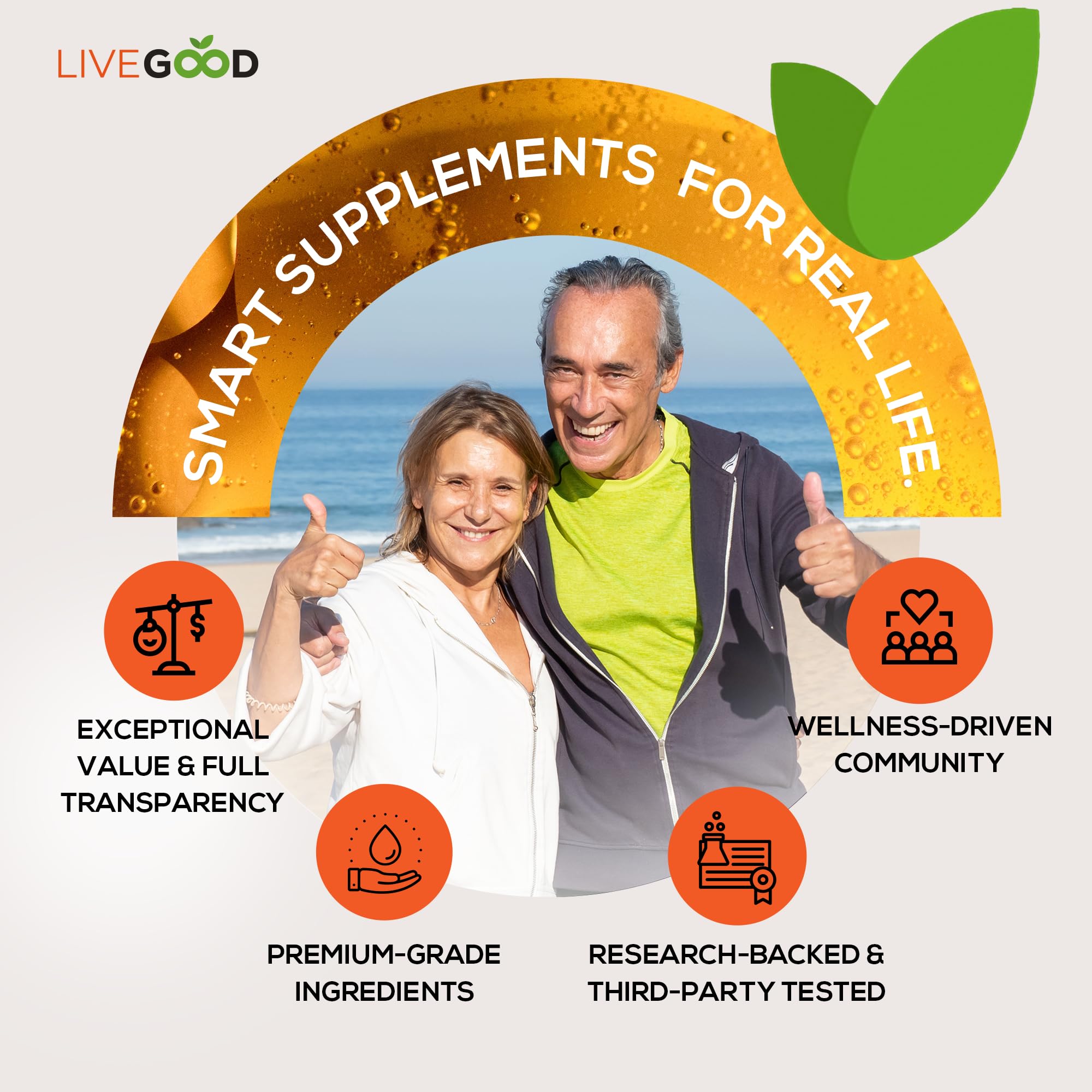 Daily-use setup with LiveGood Factor 4 illustrating a simple wellness routine