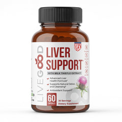 LIVEGOOD Liver Support bottle front showing premium packaging for daily detox