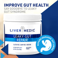 Liver Medic Leaky Gut Repair scoop included for easy dosing
